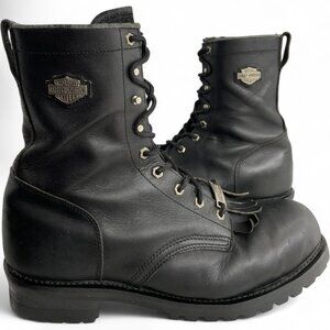 Harley Davidson Steel Toe Combat Leather Motorcycle Biker Work Boots Men's 14